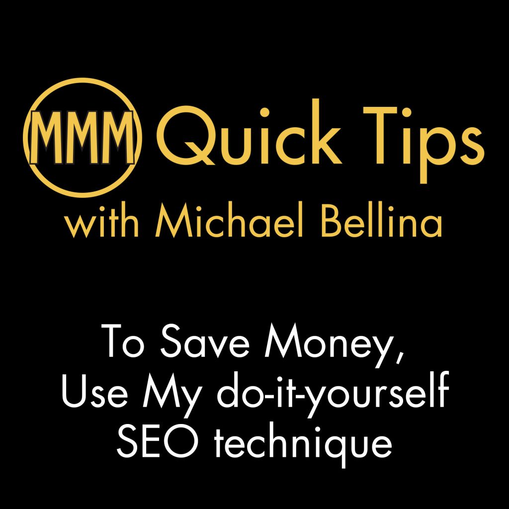 Creating content to rank for SEO is how you do SEO for a website. This technique is just one do it yourself SEO tip to save money. Learn more in this episode of MMM Quick Tips.