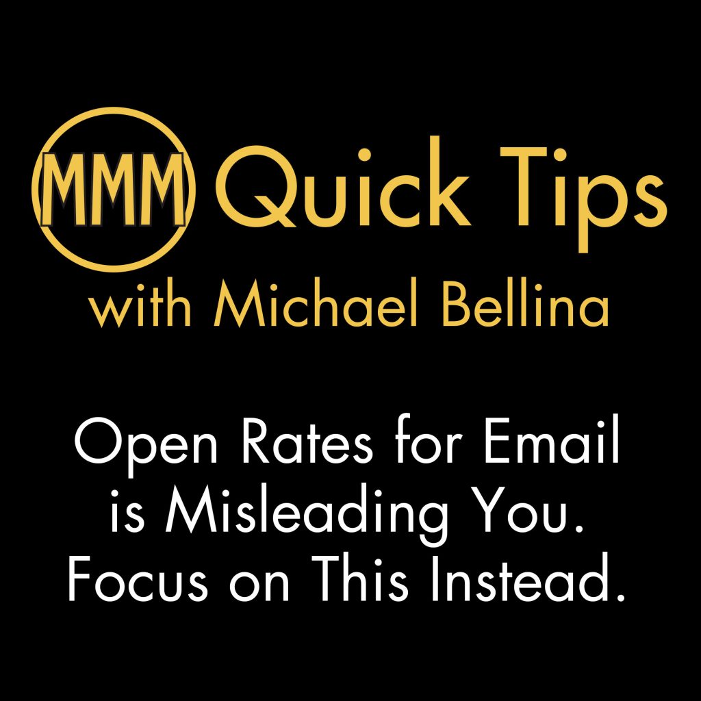 If you are relying on the open rates for email campaigns to be a measure of success, you are focusing on the wrong metric. Learn what to focus on instead in this episode of MMM Quick Tips.